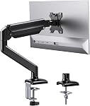 ErGear Single Monitor Arm for 13-36 inch Screens, Adjustable Design Monitor Mount Holds up to 22 lbs, Computer Monitor Stand with VESA Mount, C-Clamp & Grommet Base, Max VESA 100x100mm