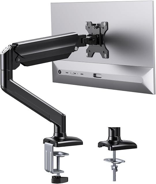 ErGear Moniteur unique pour les écrans de 13-36 pouces, moniteur de conception réglable 22 lbs, Computer Monitor Stand avec VESA Montage, pince C & Base pour les grommets, Max VESA 100x100mm