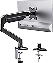 ErGear Single Monitor Arm for 13-36 inch Screens, Adjustable Gas Spring Monitor Mount Holds up to 22 lbs, Computer Monitor Stand with VESA Mount, C-Clamp & Grommet Base, Max VESA 100x100mm