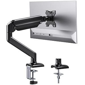 ErGear Single Monitor Arm for 13-36 inch Screens Adjustable Gas Spring Monitor Mount Holds up to 22 lbs