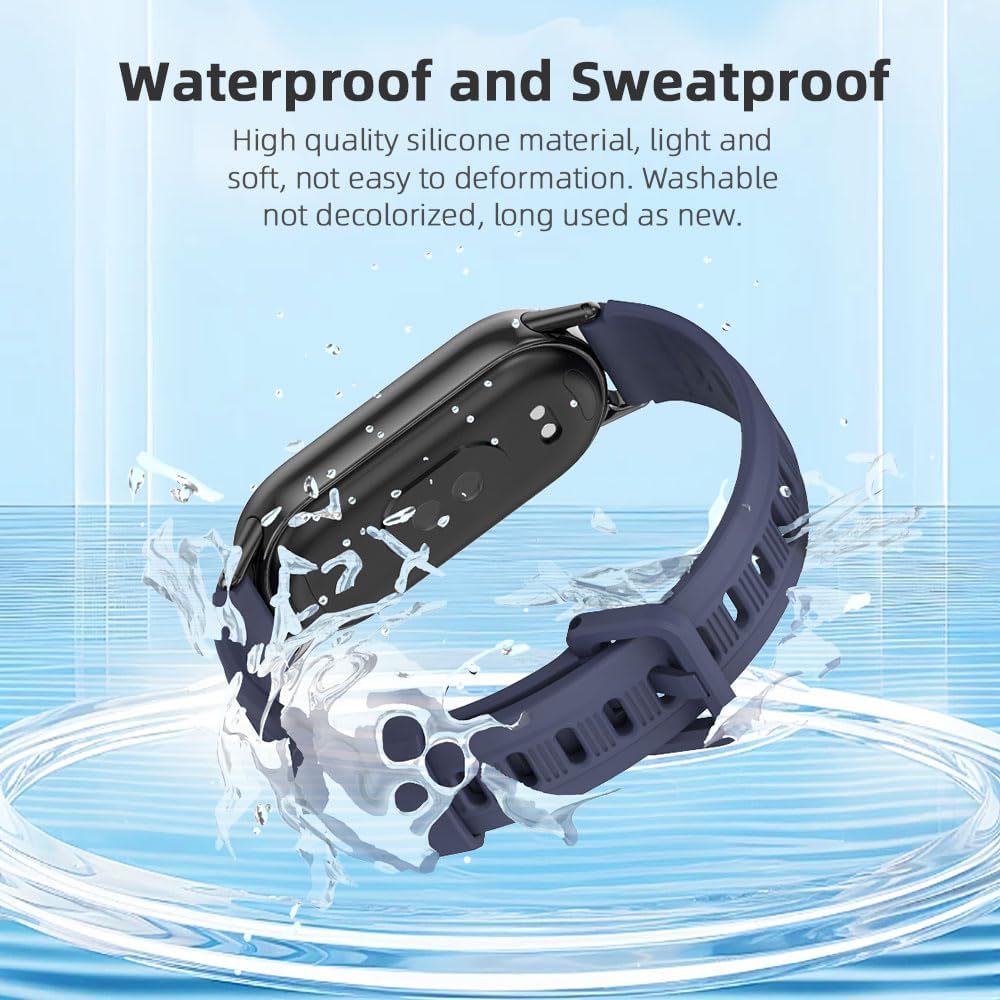 MIJOBS Strap for Mi Band 9, Replacement Wristband for Xiaomi Mi Band 8 Silicone Sport Watchband for Xiaomi Smart Band 8/9