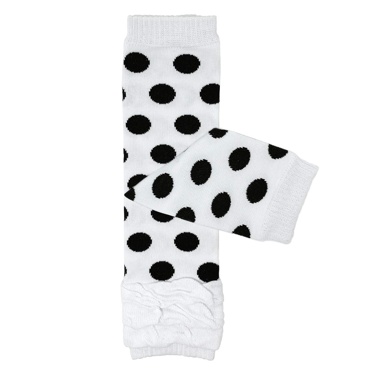Wrapables® Scaldamuscoli colorati per bambini, Bianco increspato e punti, taglia unica