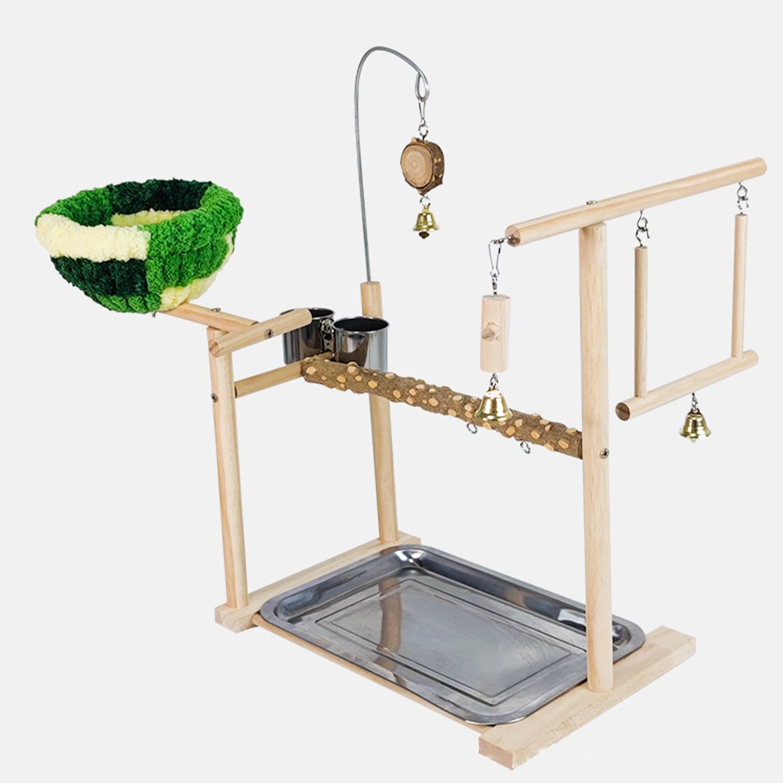 Parque Infantil de Madera, Soporte for Percha for pájaros, Accesorios for jaulas de Juguete de Actividad, Parque Infantil for Loros de Juguete de pie for Suelo del hogar/1293/925