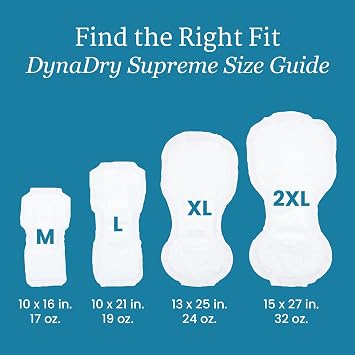 NorthShore DynaDry Supreme Liners Incontinence for Women and Men, 2X-Large, Starter Pack/4