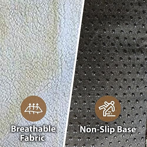 Ellie-Bo Large Dog Bed Cover for 36-inch Dog Cage/Crate - Black Faux Suede/Sheepskin, Black Suede/Faux Sheepskin Top - Image 3