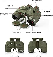 Vista 6 de Telescopio Sky Telescope 10X50 Binoculares con brújula