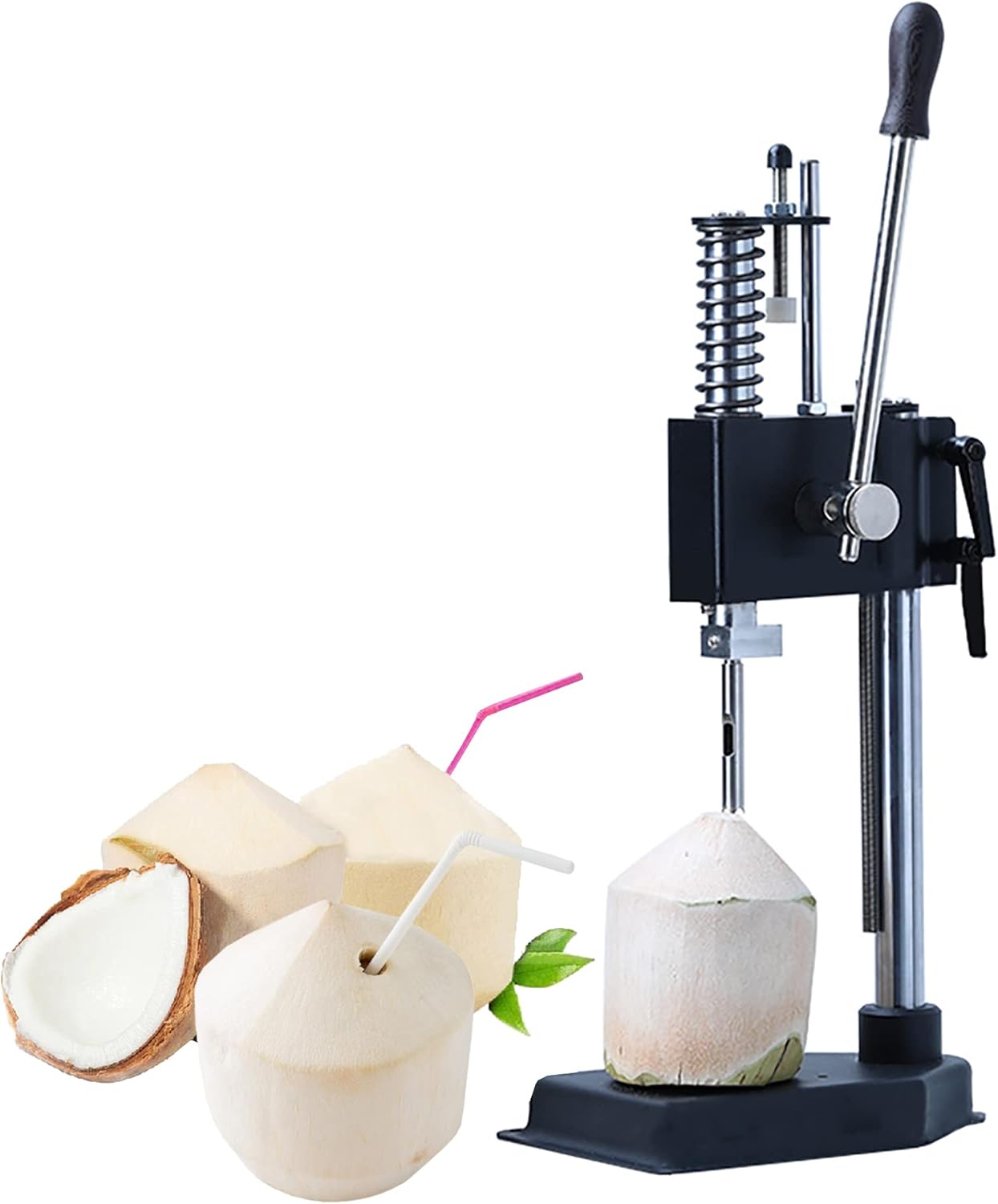 54X35X30Cm Commercial Coconut Opener Tool, 13Mm Hole Coconut Opening Tool, Hand Press Fruit Opener, Manual Coconut Opening Machine
