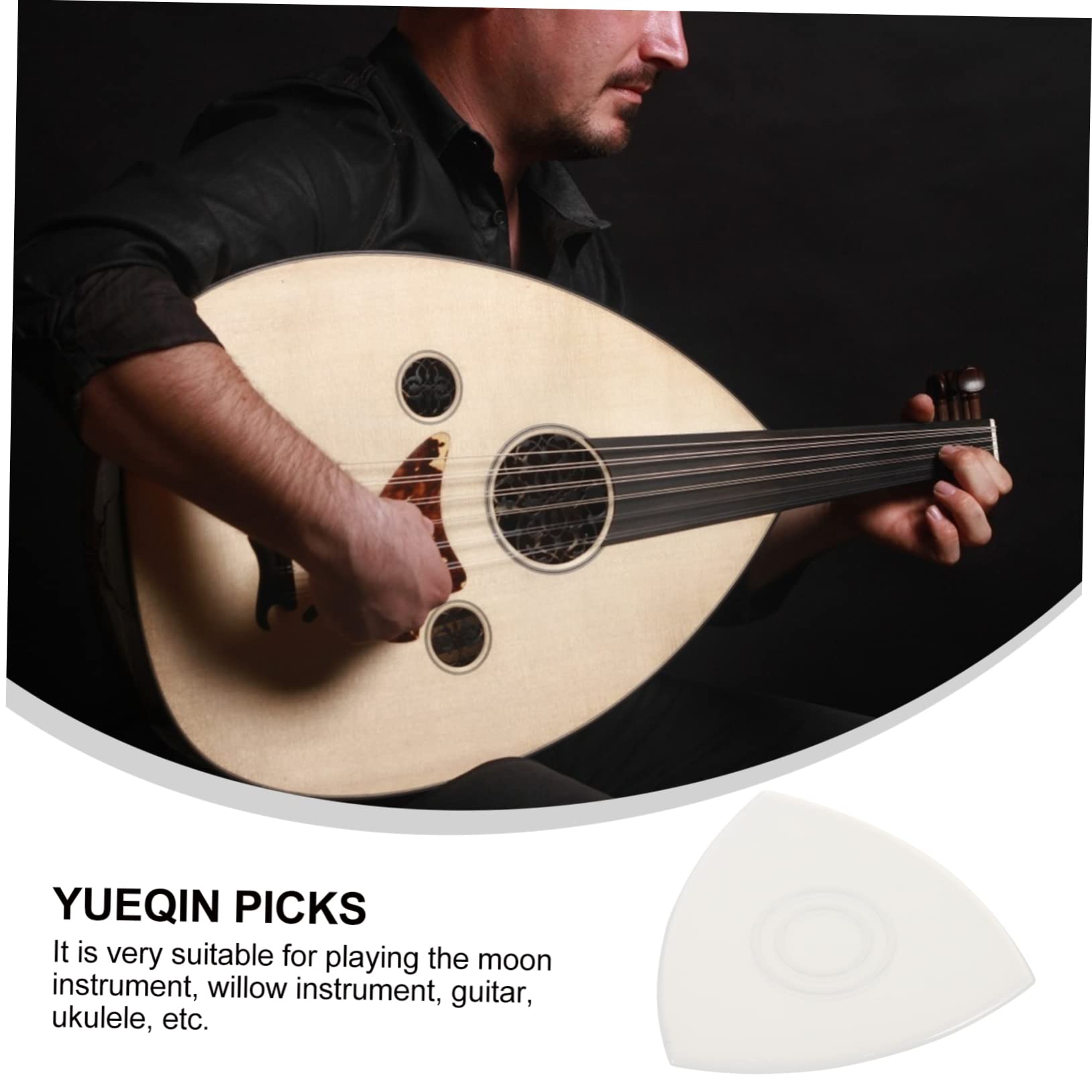 Toyvian Juego De 5 Púas De Guitarra Acústica De Nailon Púas De Repuesto Para Ukelele 12 Unidades X 5