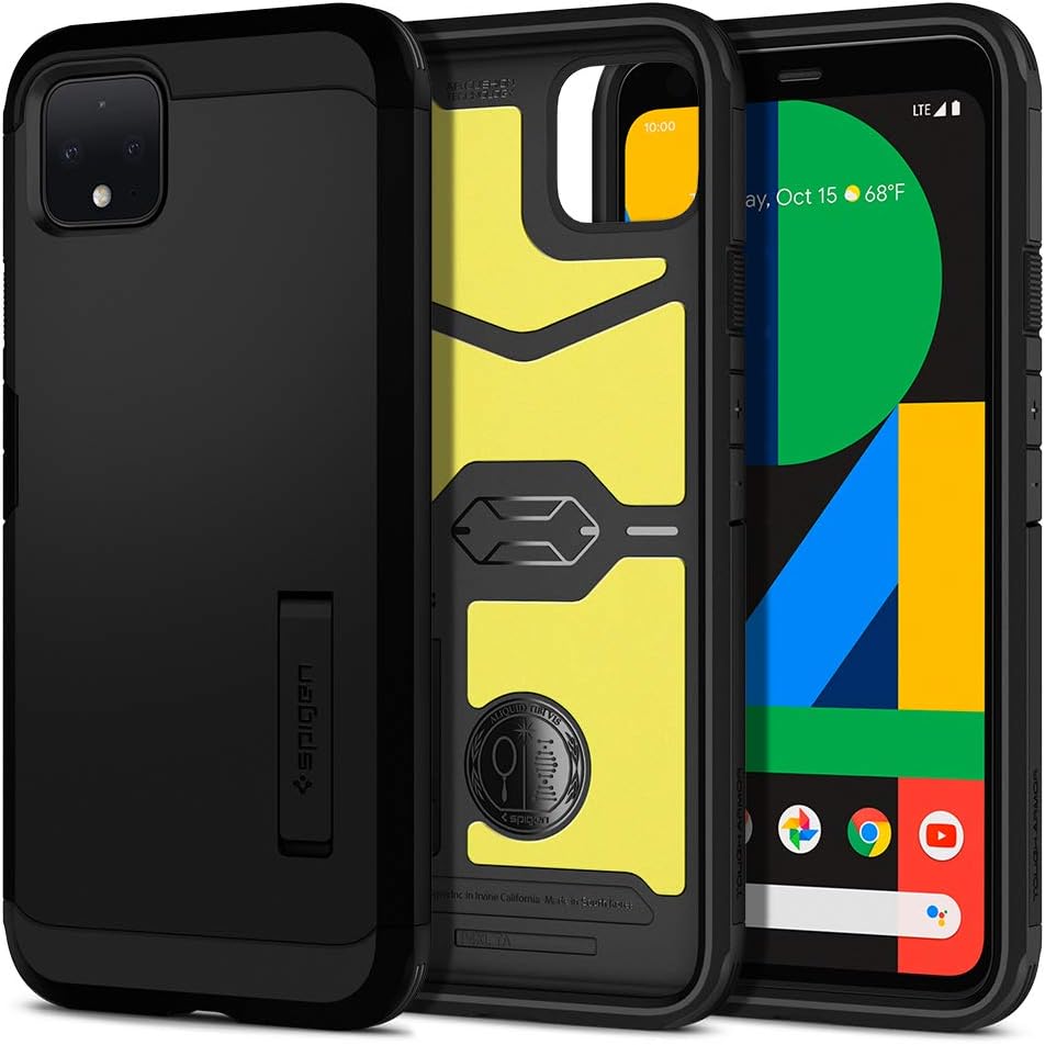 Tough Armor designed for Google Pixel 4 XL case/cover with Extreme Impact Foam - Black