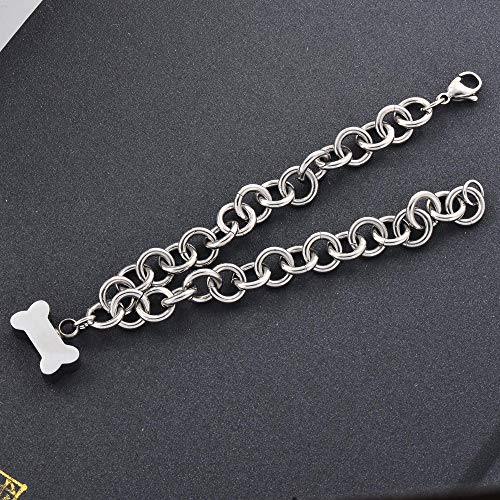 Bracelet support de cendre d'os chaîne de lien pendentif urne