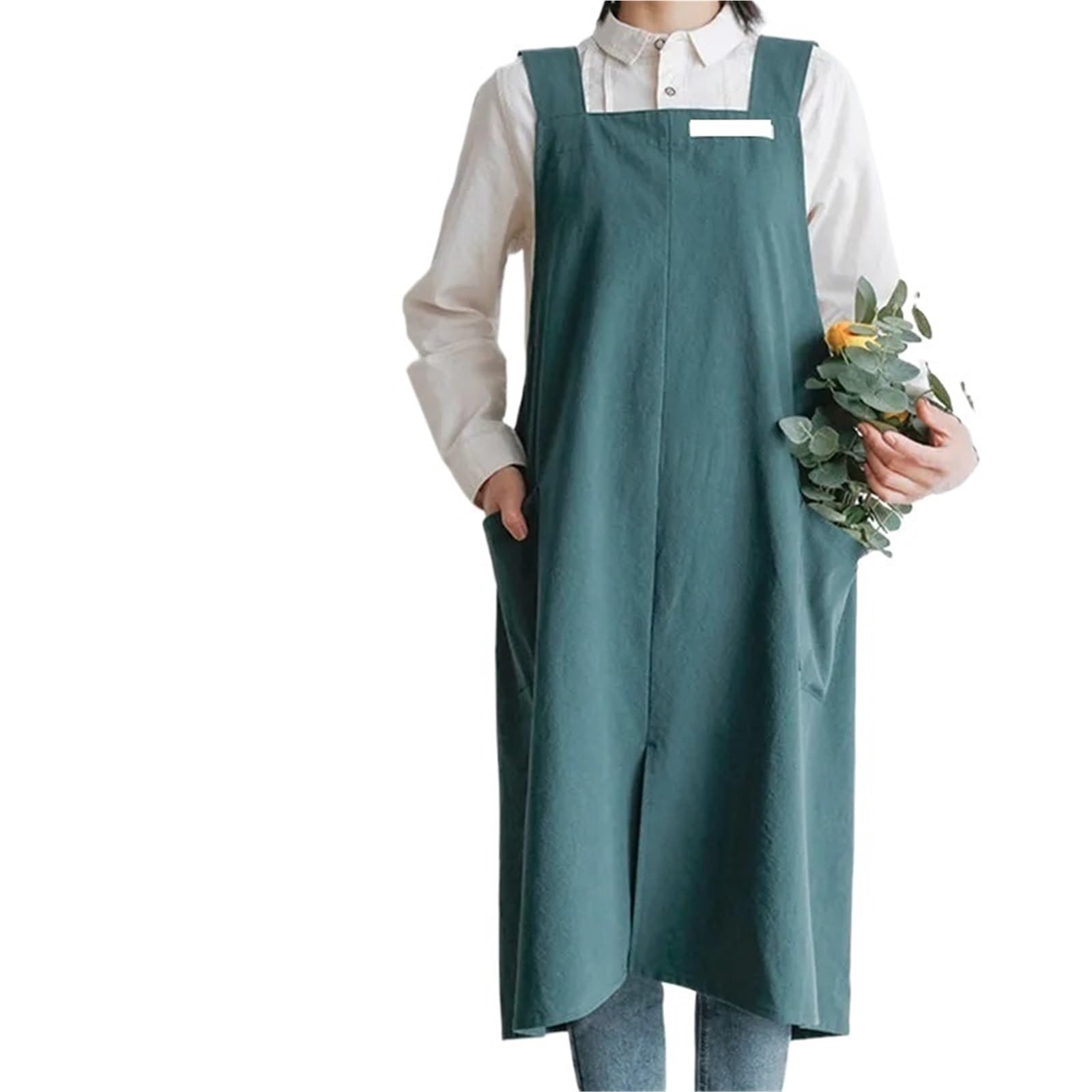 Delantal de cerámica de cobertura total con abertu Delantal impermeable for chef de cocina, jardinería, floristería, repostería, cafetería, cerámica, camarero restaurante