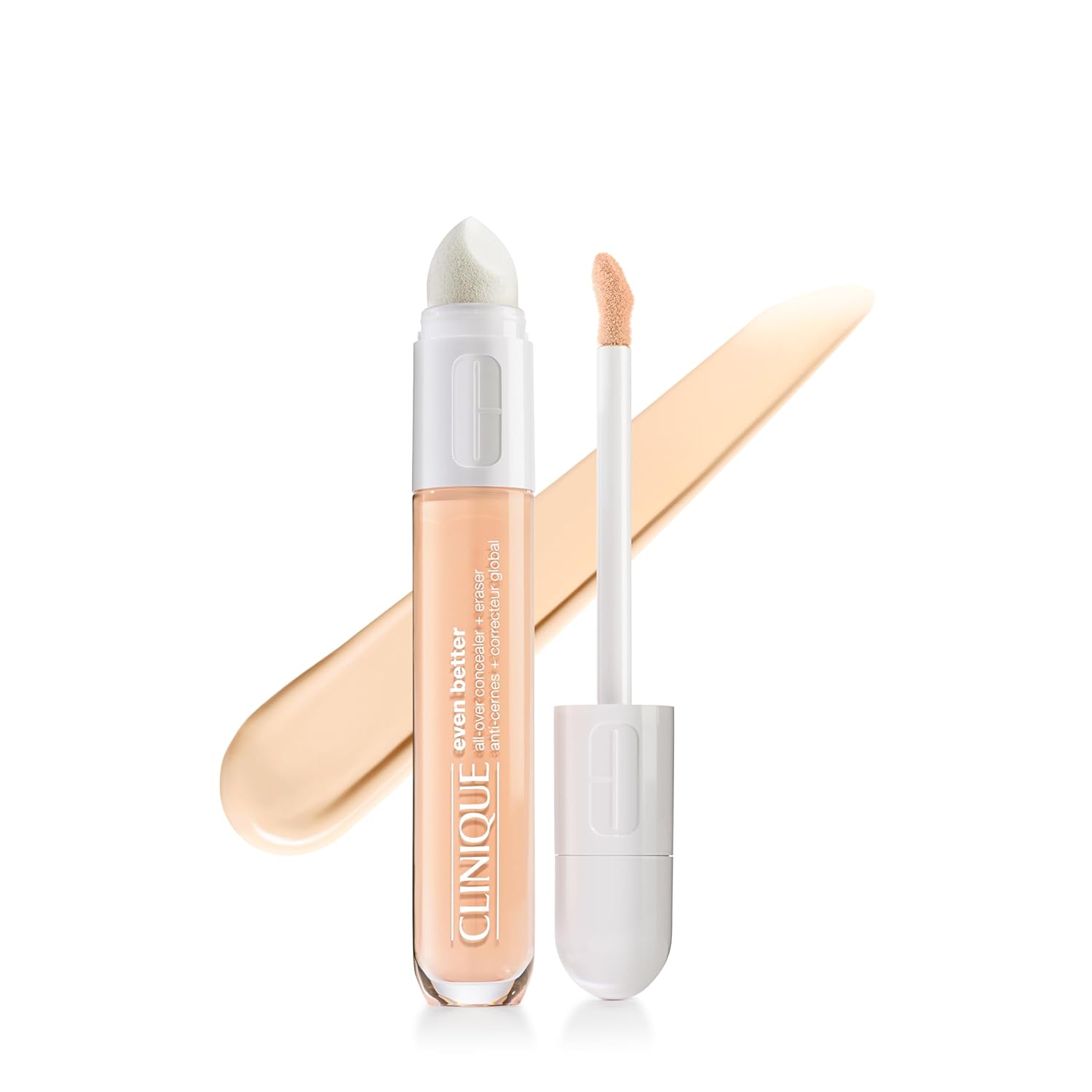 Clinique Even Better All-Over Full Coverage Concealer + Eraser Makeup For Dark Undereye Circles | With Hyaluronic Acid + Caffeine | Hydrating, Brightening + Depuffing