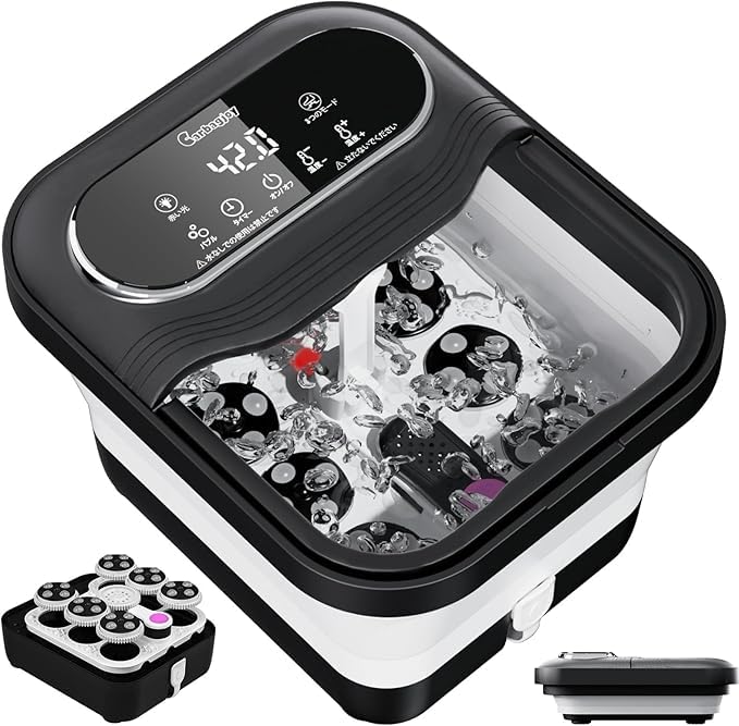 Carbagjoy 足湯 フットバス Amazon | Carbagjoy折り畳め電動式 足湯器 足湯 フットバス 保温 浴剤