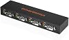DriverGenius 4XRS232, 4 Port USB to DB9 RS232 Serial Adapter Converter with 12 X LEDs - Win11 & Mac MM, Metal