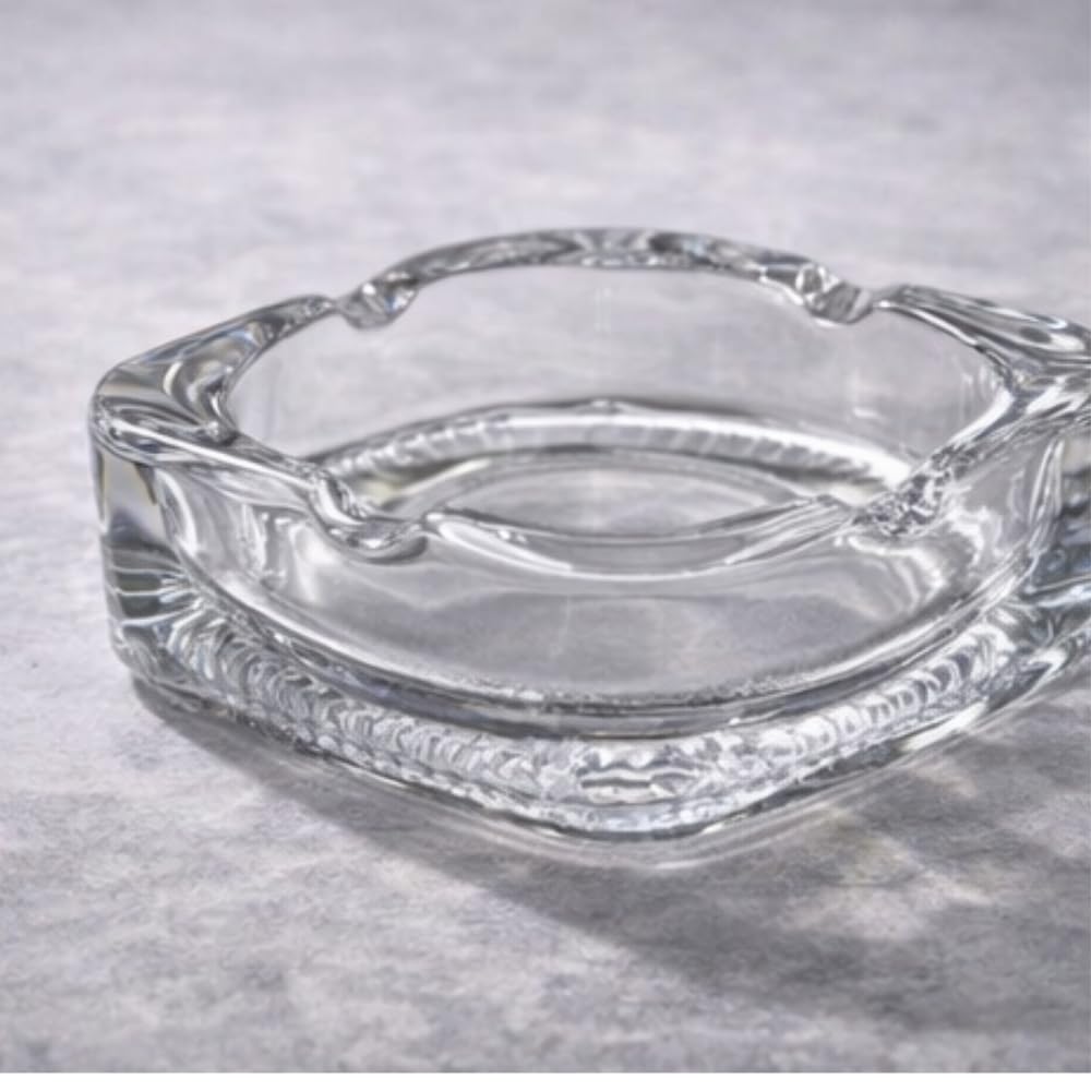 Glass Ashtray, Round and Square Shape, Transparent, Modern Style, for Home and Office Use (Sqaure)-picture-14