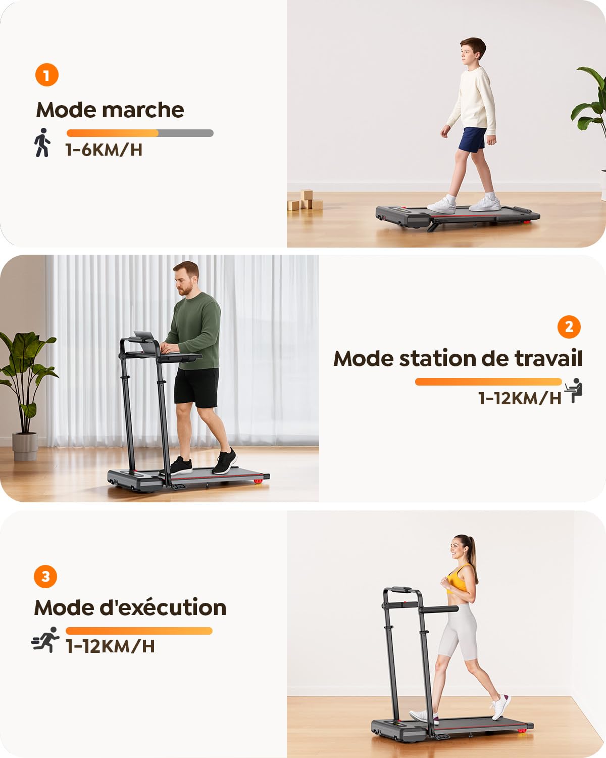 Acezoe Tapis de Marche Pliable avec Tablette, Tapis de Course | Inclinable 10% et Vitesse 12 km/h, Walking Pad Moteur 2.5 HP, Écran LED, Télécommande, 136KG pour Maison/Bureau