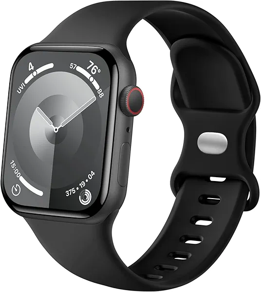 Lenrao Sport Band Compatible with Apple Watch Band 44mm 45mm 46mm 40mm 42mm 38mm 41mm 49mm, Soft Silicone Waterproof Replacement Strap for iWatch Watch Series 11 10 9 8 7 6 5 4 3 2 1 SE Ultra Women Men