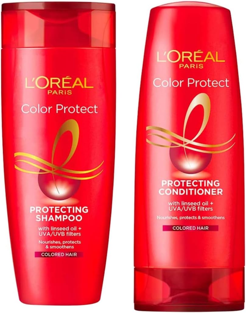 L'Oreal Paris Color Protect Conditioner, 192.5ml (175ml+17.5ml) And L'Oreal Paris Color Protect Shampoo, 175ml (With 10% Extra)