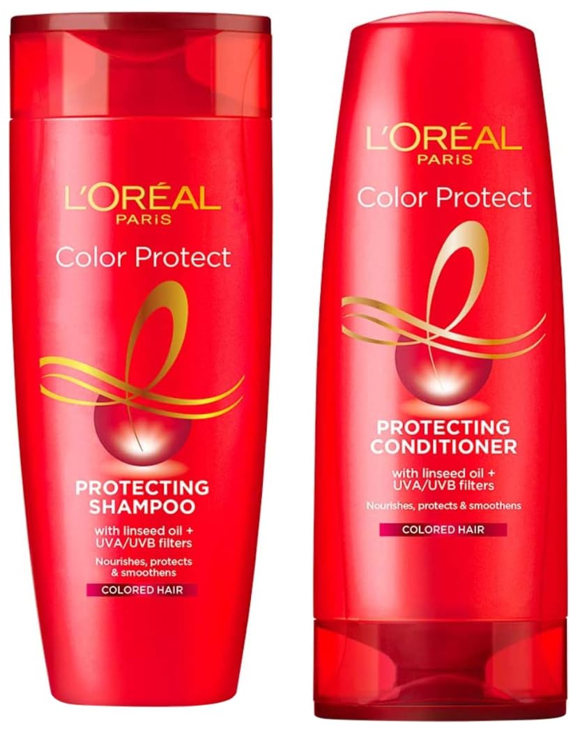 L’Oreal Paris Color Protect Conditioner, 192.5ml (175ml+17.5ml) And L’Oreal Paris Color Protect Shampoo, 175ml (With 10% Extra) L’Oreal Paris Color Protect Conditioner, 192.5ml (175ml+17.5ml) And L’Oreal Paris Color Protect Shampoo, 175ml (With 10% Extra)