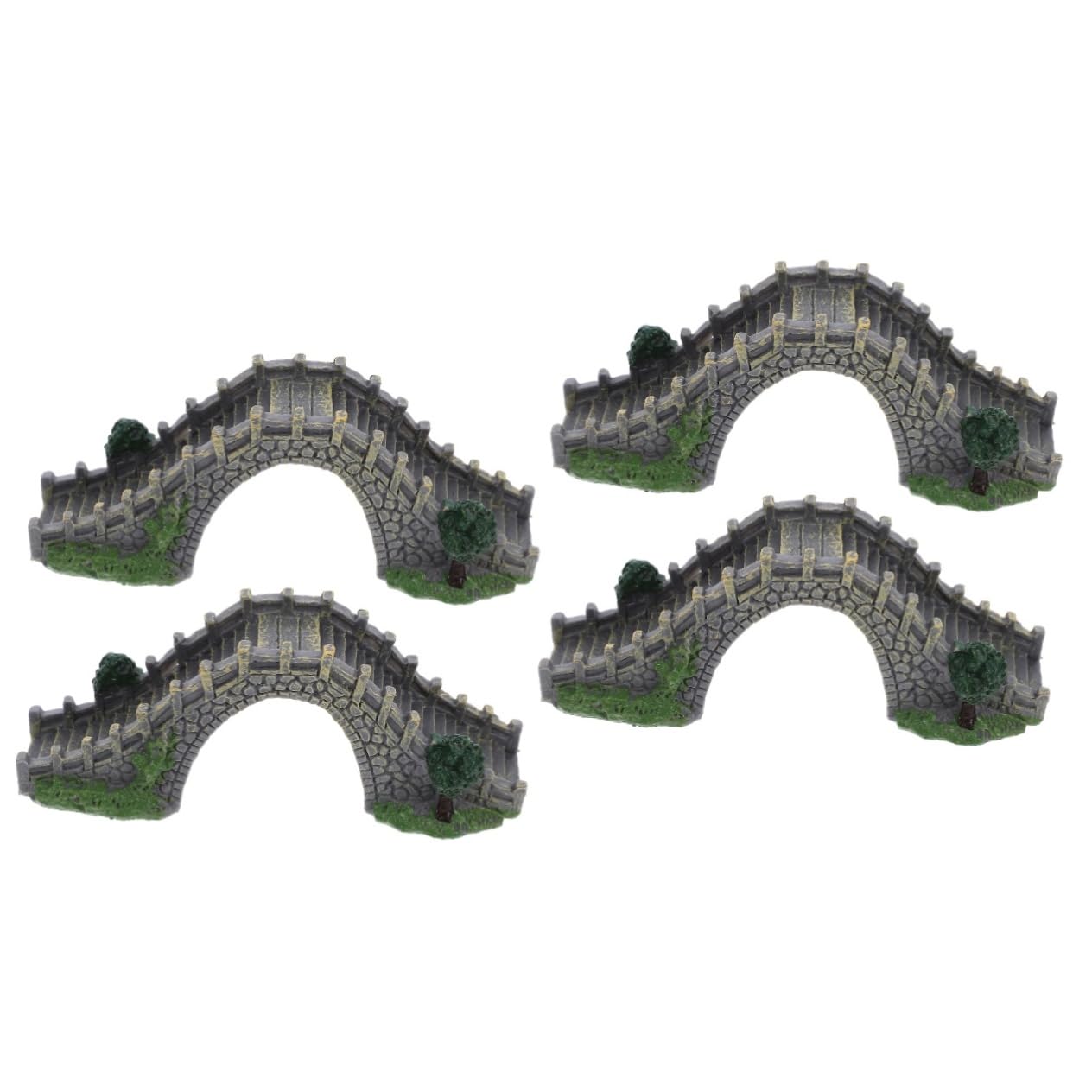 HANABASS 4piezas Miniatura Puente De Plástico para Jardín Miniatura Decoración De Escenas y Acuarios Modelo De Puente Artificial para Paisajismo