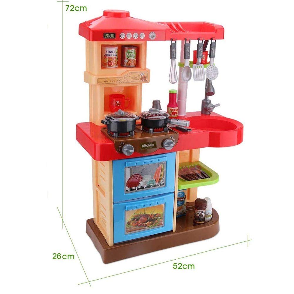 Bakaji Cucina Giocattolo per Bambini con Fornello Funzionante Luci e Suoni forno e Lavastoviglie Apribili Lavello e 30 Accessori My Little Chef Gioco Inclusi Dimensione 52 x 26 x 72 cm (Azzurro)