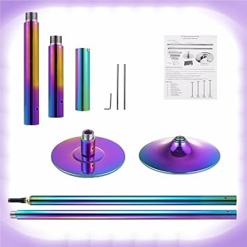 Dancing Pole,Professional Dance Pole, Removable Spinning Static Dancing Pole, Dance Pole 7'-9' Adjustable Height, Portable Dance Pole Kit for Gym Exercise Club Party Pub,2.46M-2.62M