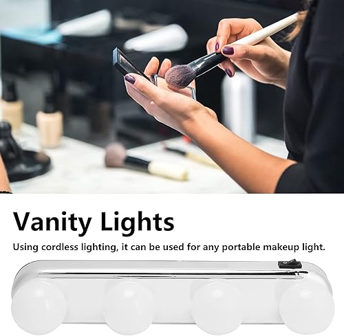 Miniatura 3 de Cyrank Luces de tocador para espejo, luces de maquillaje portátiles para baño, vestidor, luces de espejo de tocador profesionales