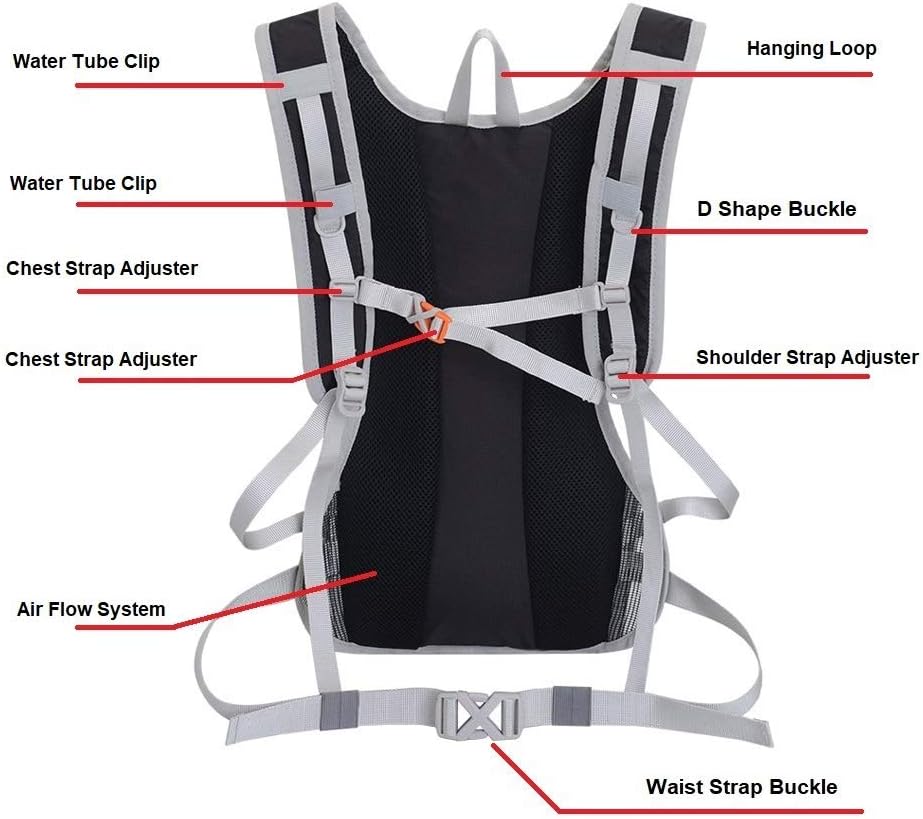 backpack with water tube