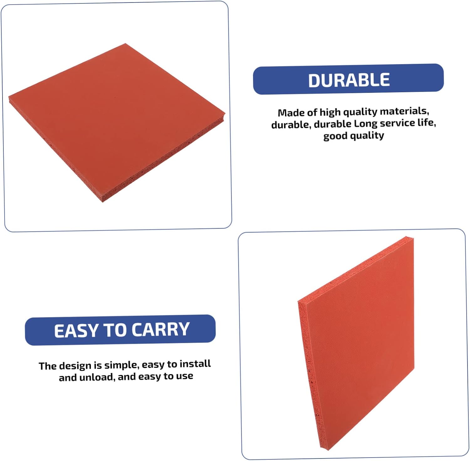 Silicone Heat Press Pad for High-Temperature Printing Insulation Mat Shock Absorption Sturdy Non-Stick Heat Transfer Sheet for Craft Projects and Sublimation