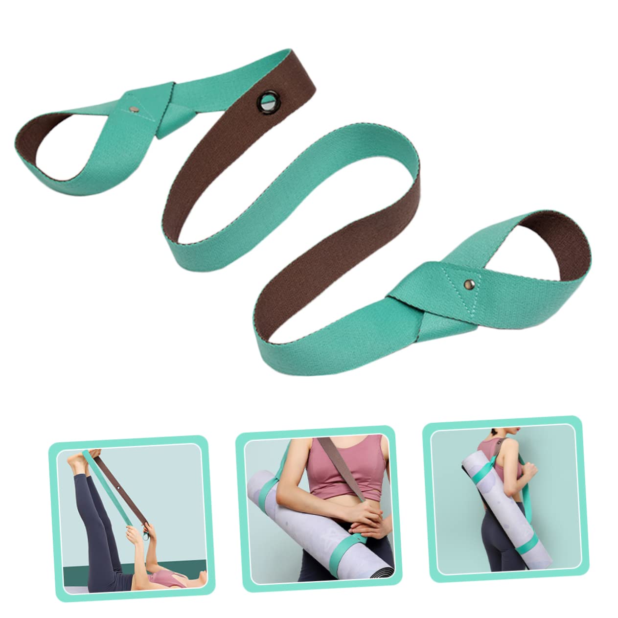 TOYANDONA Yoga Band mit Schlaufen Elastisches Dehnungsband für Yoga und Fitness Tragbar und Vielseitig Einsetzbar für Anfänger und Fortgeschrittene Verbessert Flexibilität und Kraft