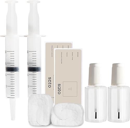 soto Kit de retoque de pintura recargable vacía de 9 piezas para almacenamiento de pintura y retoques