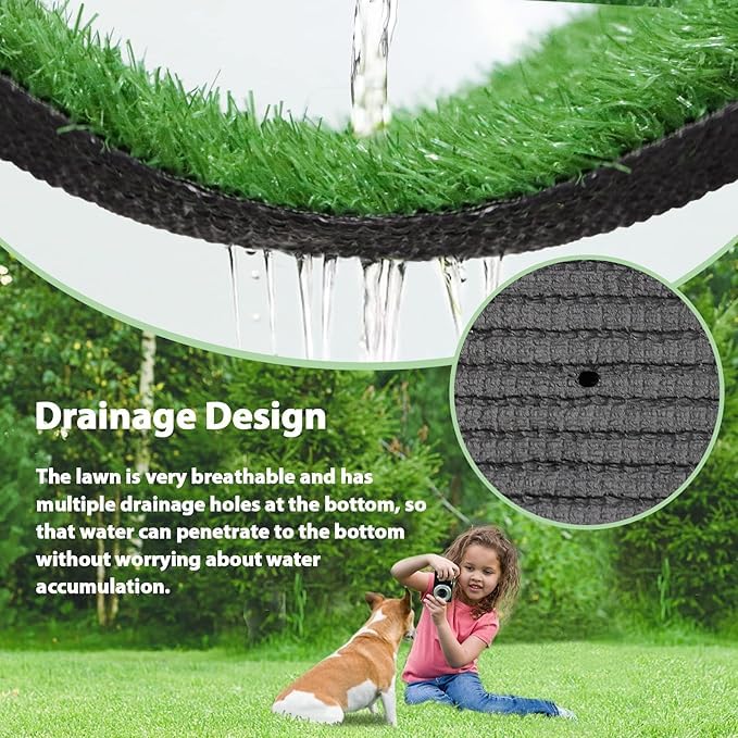 80 * 130CM Tappeto erboso Artificiale per Cani, per Interni ed Esterni, Erba Artificiale per Cani, vasino, terrazzo, Prato, Decorazione