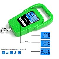 Vista 32 de SKEAP Báscula de pesca digital para colgar, báscula de equipaje de 110 libras, mango grande mejorado y pantalla LCD retroiluminada, balanza Naranja