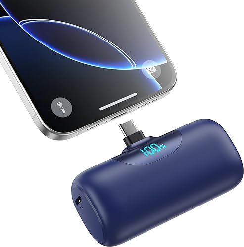 Miniatura 8 de Mini cargador portátil para iPhone 17/16/15, cargador de batería USB-C de carga rápida de 5500 mAh PD actualizado, cargador de teléfono portátil de