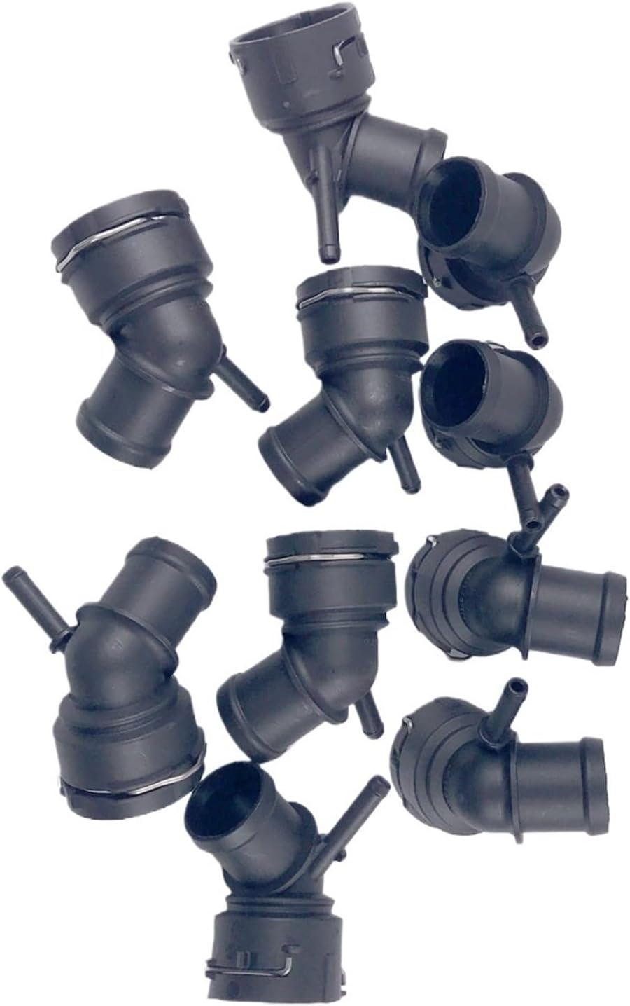 6Q0122291E 1K0122291CD Engine Coolant Cooling Water Pipe Joint Compatible With VW Golf Polo Jetta Passat Beetle Eos Caddy Compatible With Touran A3 TT(1 piece)