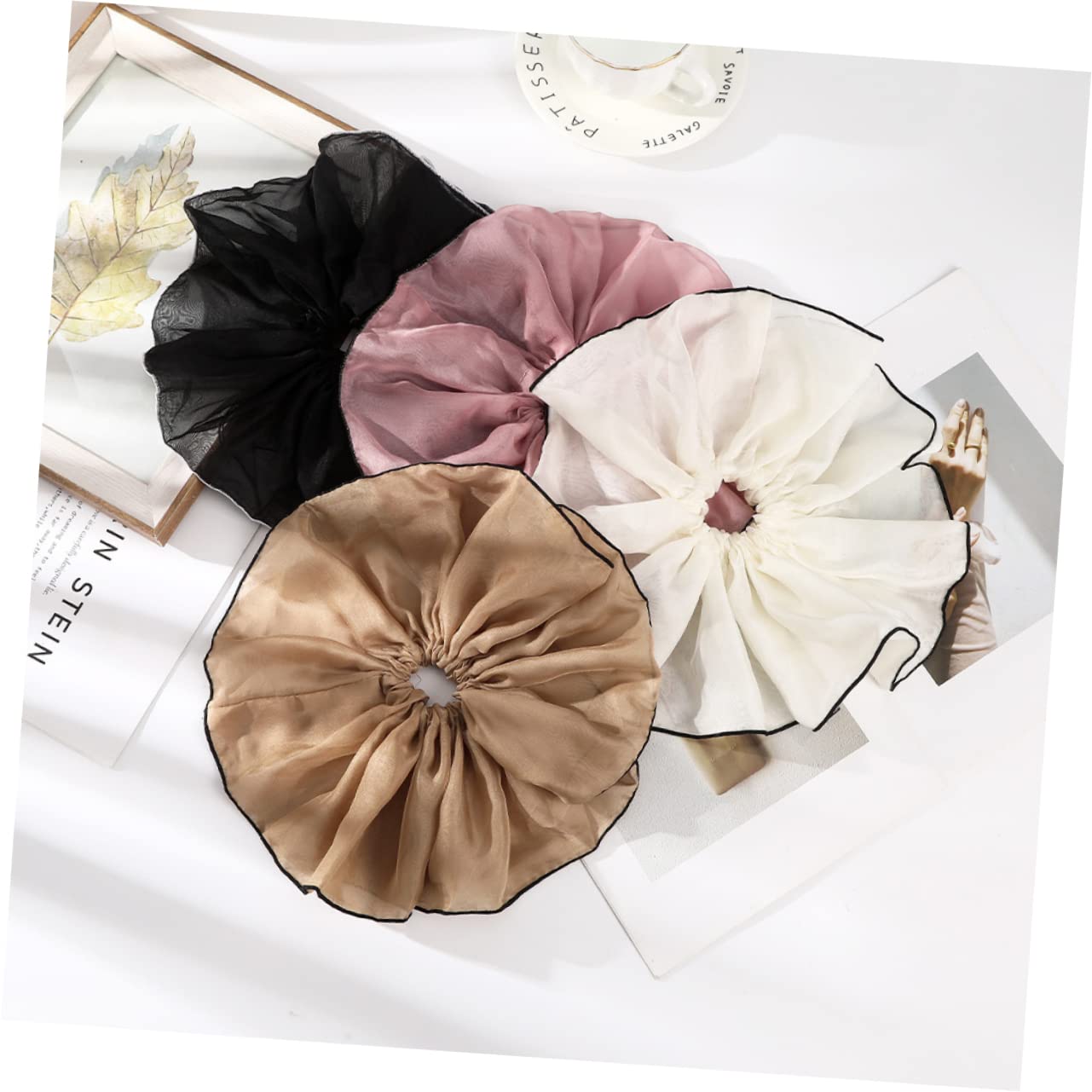 FRCOLOR 16 piezas de anillo para el pelo bufanda elástica peluquería accesorios para el pelo bandas elásticas grandes gomas elásticas para el pelo elástico toalla de pelo titular diadema