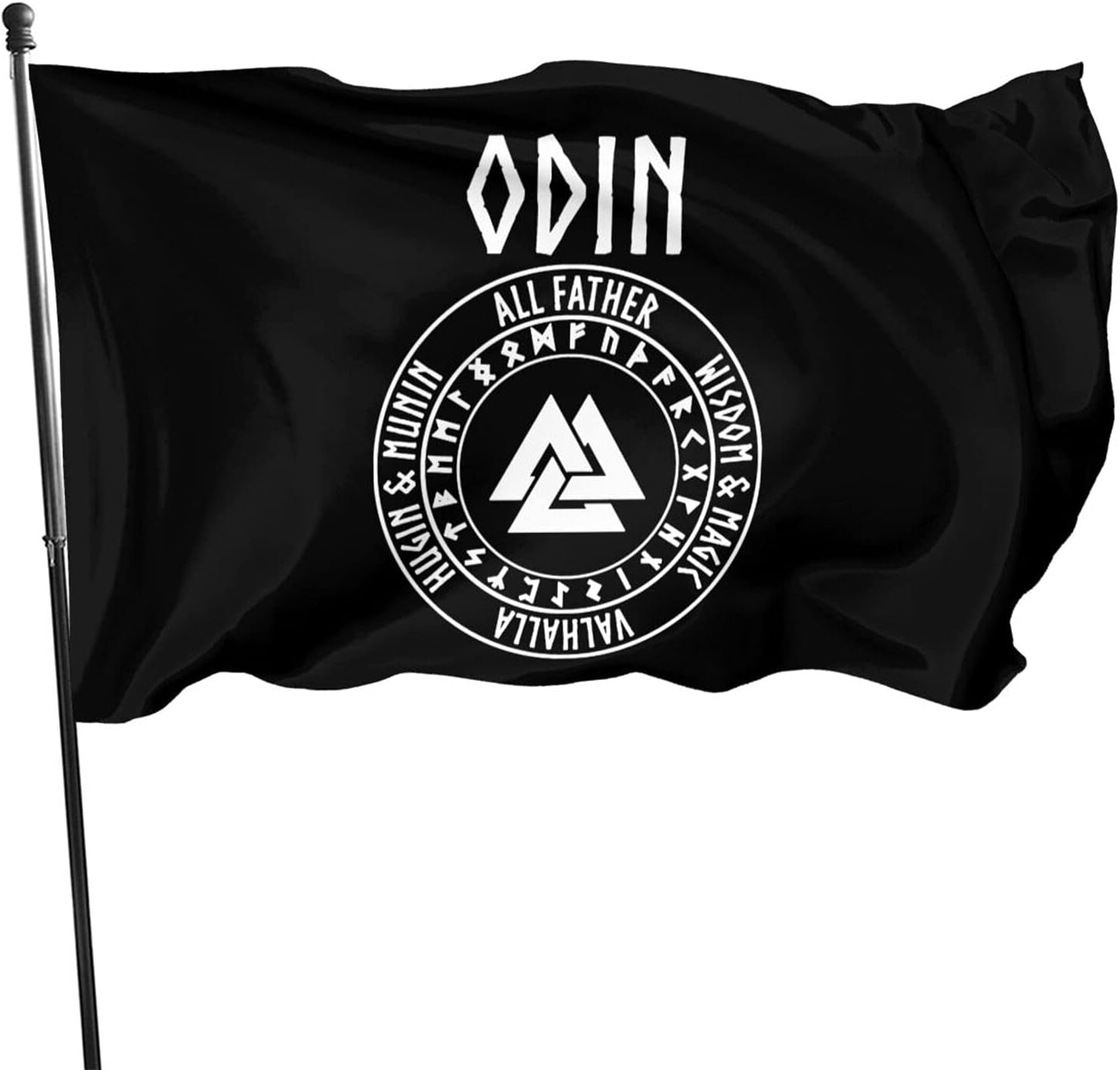 Amazon.com : Odin Viking God Valknut with Runes Flag 3x5 Ft Outdoor ...