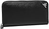 Prada 2ML317 Saffiano Mens Long Wallet, Round Zipper, Solid Color