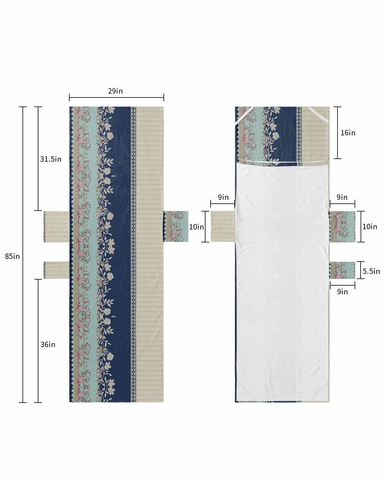 Vintage Flowers Beach Lounge Chair Towel Cover, Soft Chaise Lounge Towel with Side Pockets Patio Pool Chairs Cover for Beach/Pool Sunbathing 29x85 Boho Elegant Botanical Spring Floral