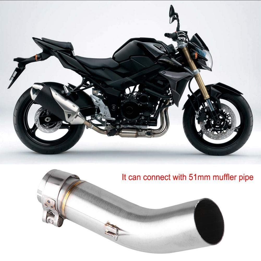 Broco Pot d'échappement Intermédiaire de Moto,Gsr 750 Echappement, Moyen Tuyau de liaison Connect for Suzuki GSR 750 2011-2015