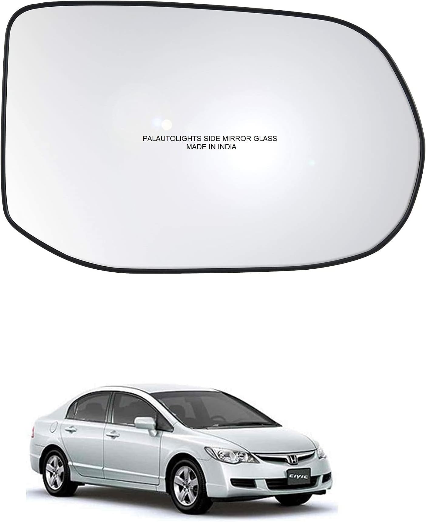 PALAUTOLIGHTS Civic Right Side Mirror Convex Curved Glass/Side Glass-Right Side/Driver Side