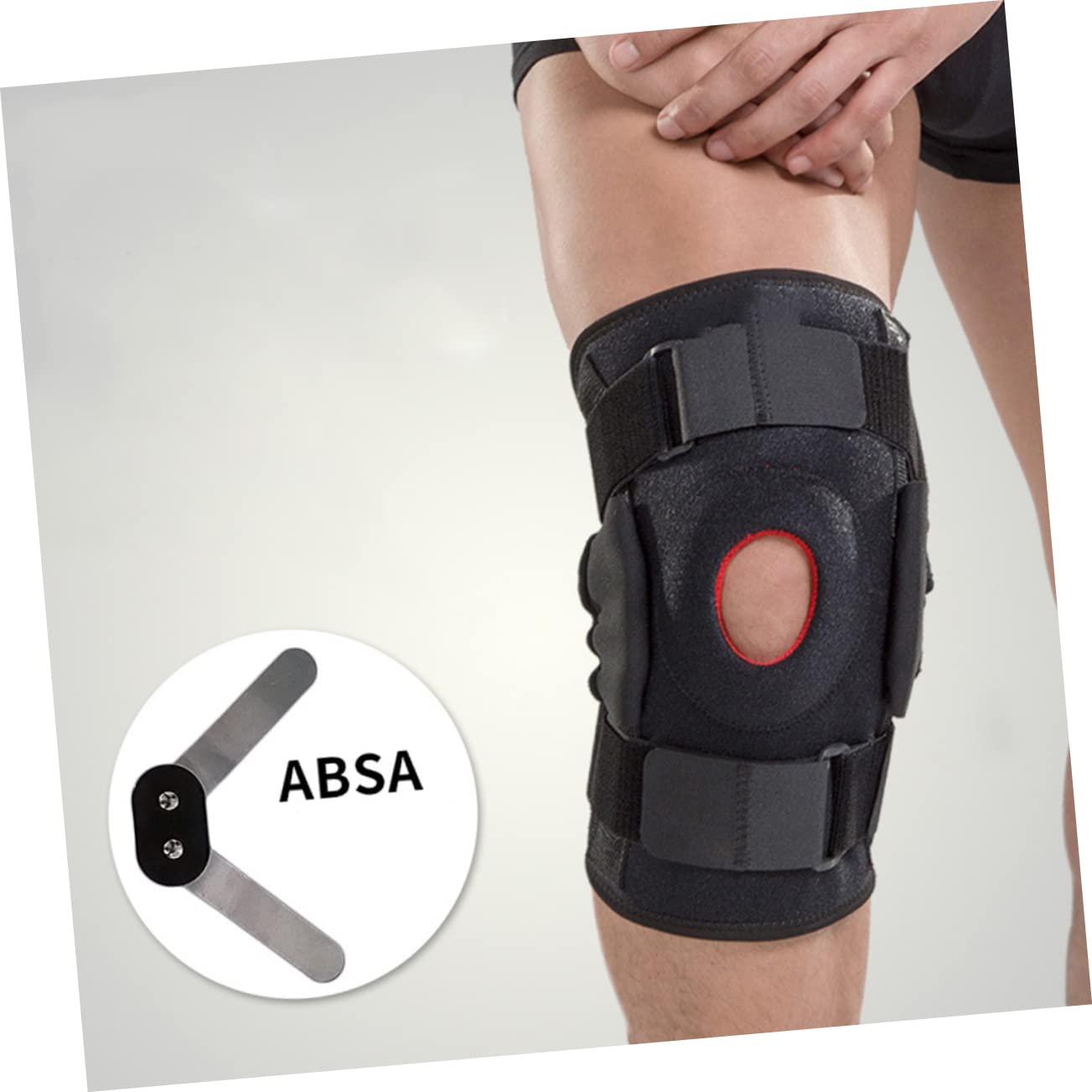 GOOHOCHY 1PC Adjustable Knee Brace Support for Sports Cycling and Outdoor Activities Comfortable Black Knee Pad for Adults