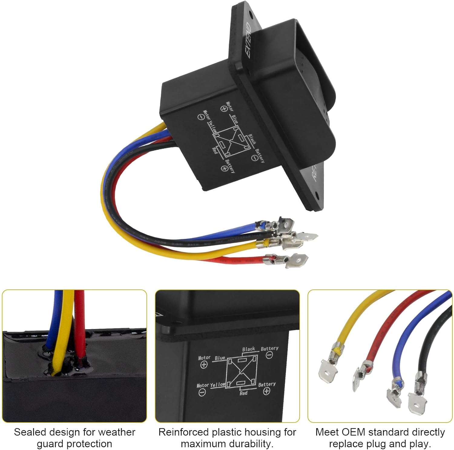 387874 Replacement Power Stabilizer Extend/Retract Switch with Rocker Style Operation for Lippert High Speed Stabilizer Jacks,IP66-Rated Waterproof Assembly 2PCS