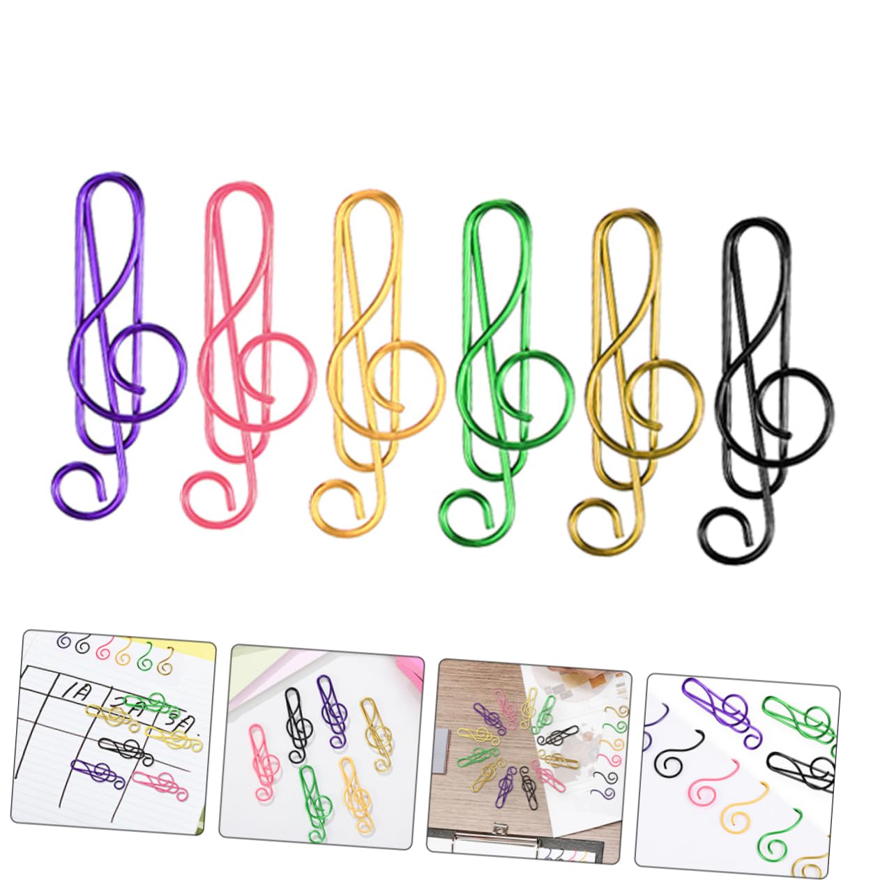 5 Sätze Bunte Musiknoten Büroklammern Teilig Kreative Und Dekorative Papierclips Aus Metall Für Büro Schule Und Basteln Organisieren Von Dokumenten Und Notizen 85 Stück * 5