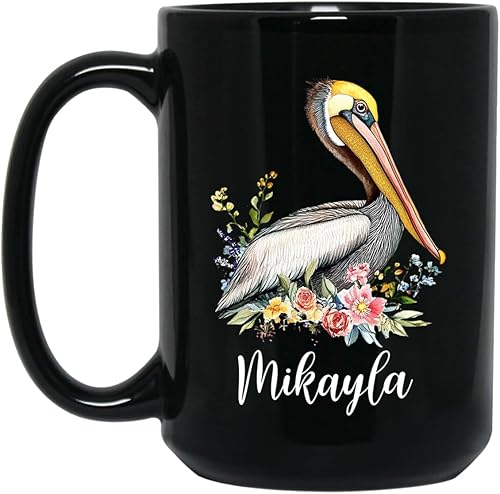 Miniatura 10 de Taza de cerámica negra personalizada de cumpleaños con nombre, taza de café personalizada para amantes de la cacatúa, taza de café de pájaro de Taza