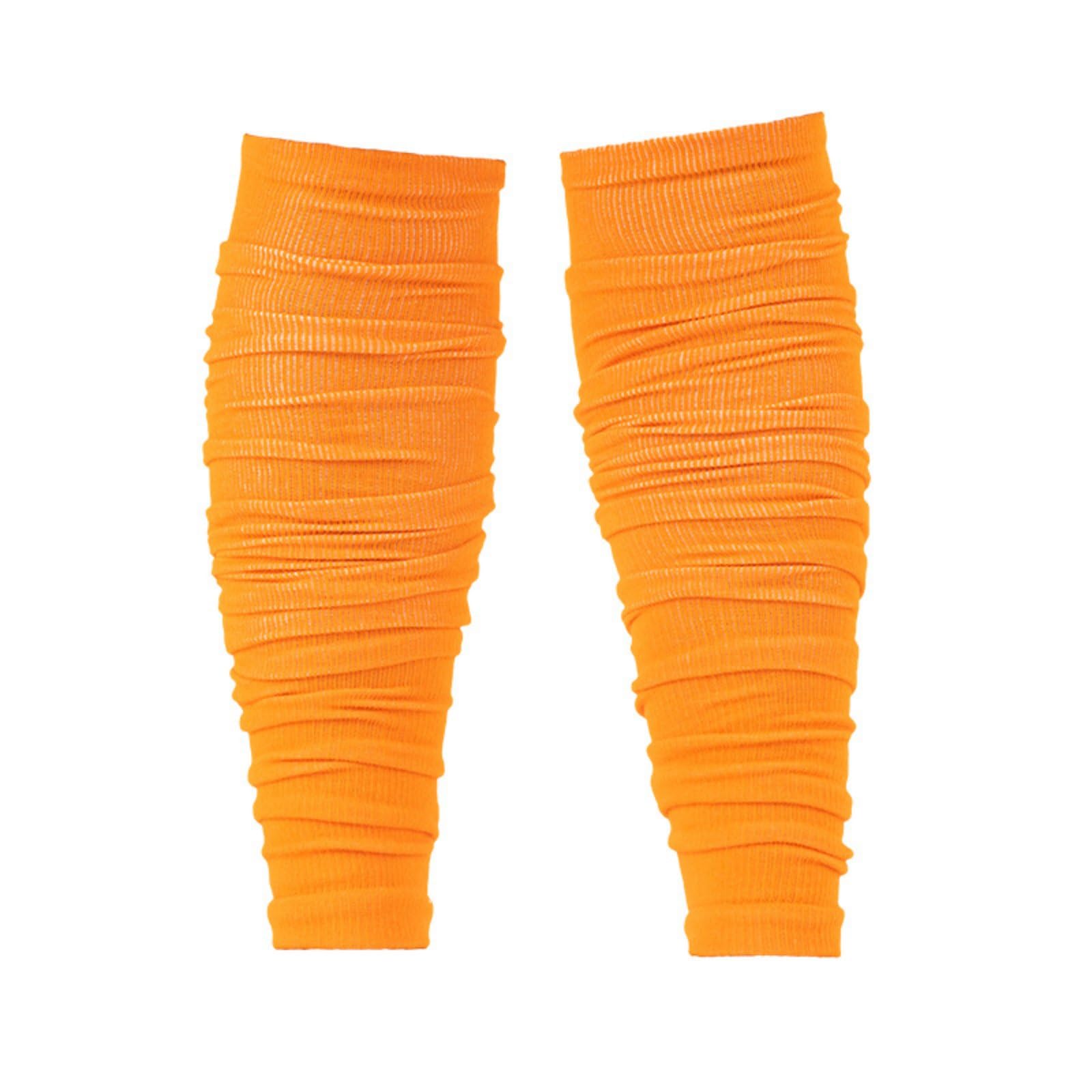 merishopp Extended Long Stacked Leg Sleeves Moisture-Wicking Extended Long Sport Calf Sleeve Scrunch Tackle Sock Sleeve High Elasticity, Orange, Kids-picture-1