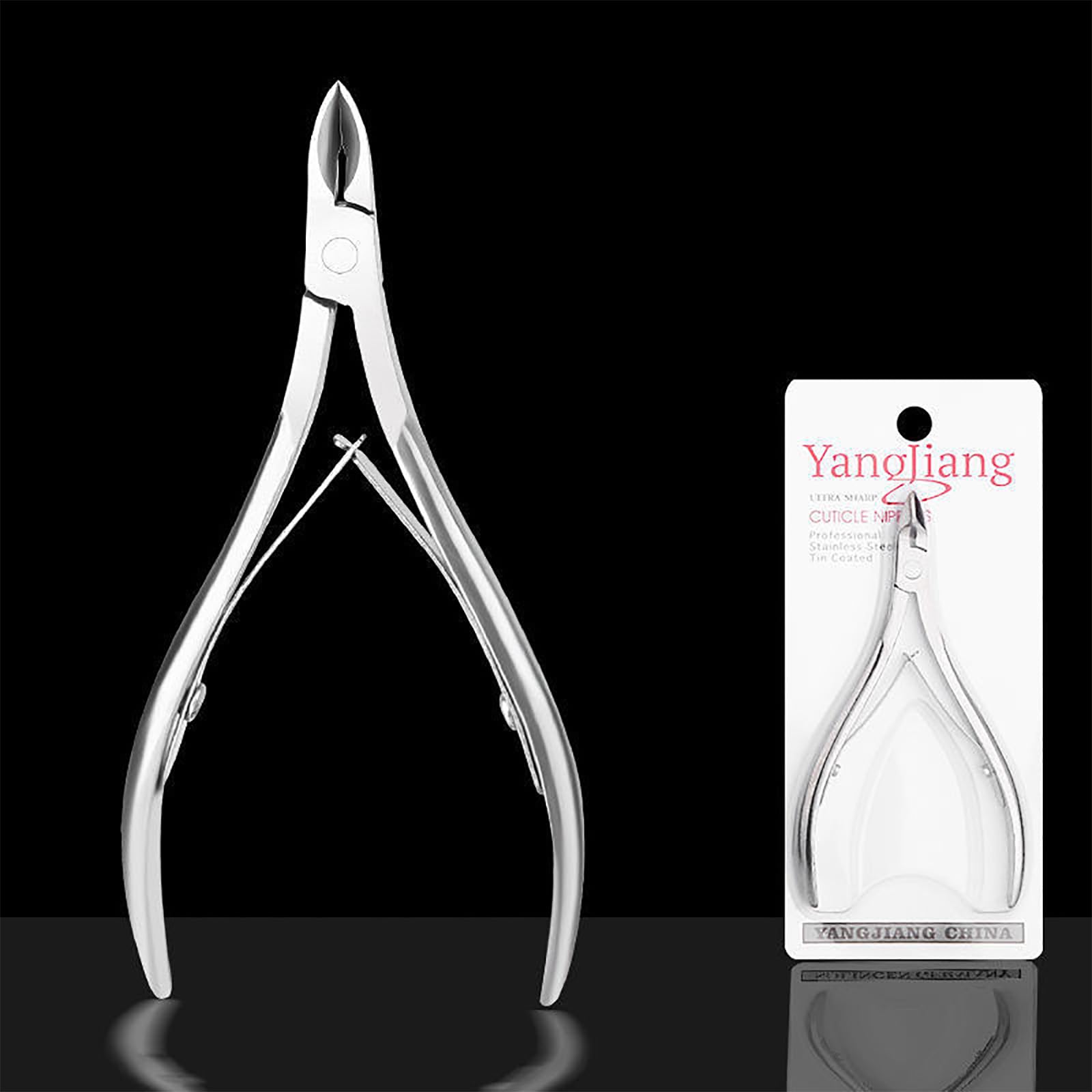 Professional Stainless Steel Cuticle Nipper Sharp Cuticle Cutter and Trimmer for Dead Skin Hangnails Slant Edge Manicure Pedicure