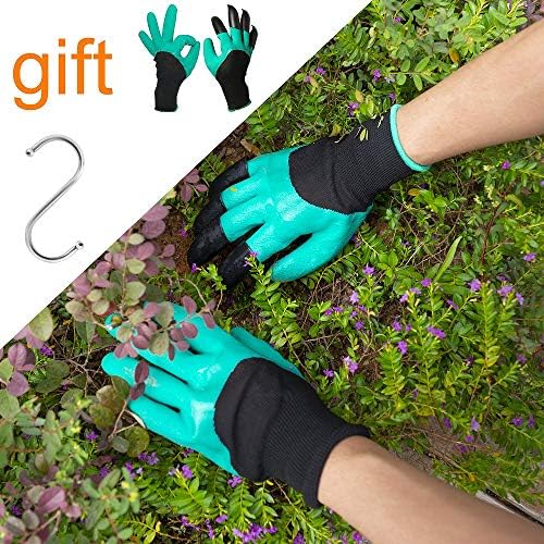 Lalifebuss Herb Drying Rack , 4-Layer Collapsible Hanging Dry Mesh Rack Net Dryer with S Hook , Garden Gloves