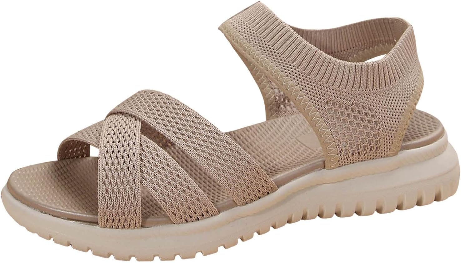 Women Wedge Sandals with Memory Foam Insole Slingback Hook Loop Strap Flatform Vintage Adjustable Prom Evening Party Summer Shoes Sandal