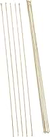 Pacote com 10 hastes de brasagem de latão 0,6 mm x 250 mm fio baixo para cobre ferro aço soldagem a gás material de enchimento cor dourada